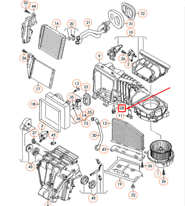 1K0907543G - AUDI A3 8P Evaporator Temperature Sensor 1K0907543G ORIGINAL
