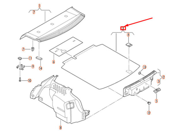 1K5863463D1BS - NEW VOLKSWAGEN JETTA A5 LUGGAGE COMPARTMENT FLOOR COVER 1K5863463D1BS ORIGINAL