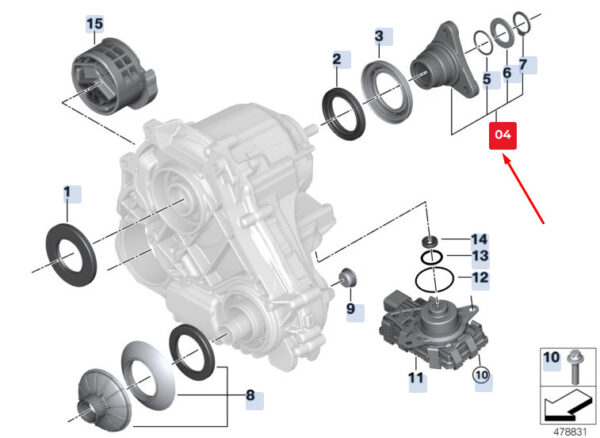 27108642592 - BMW 3 G20 Output Flange Set 27108642592 ORIGINAL