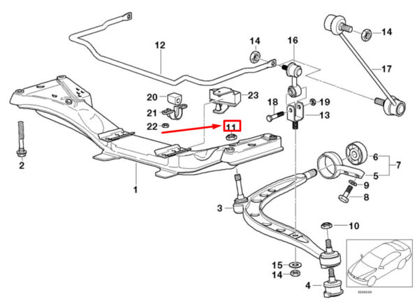 31351090858 - BMW 3 Compact E36 Front Stabilizer 1090858 31351090858 ORIGINAL