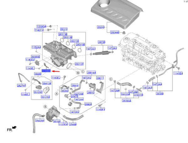 3530303301 - KIA CEED MK3 CD Injector Harness Bracket 3530303301 ORIGINAL