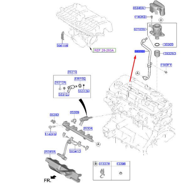 3530503AC0 - KIA CEED MK3 CD High Pressure Pipe 3530503AC0 ORIGINAL