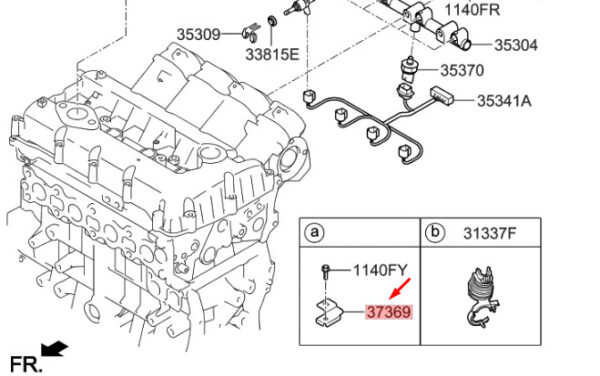 353142G700 - HYUNDAI SANTA FÉ MK3 DM Connector Bracket 353142G700 ORIGINAL