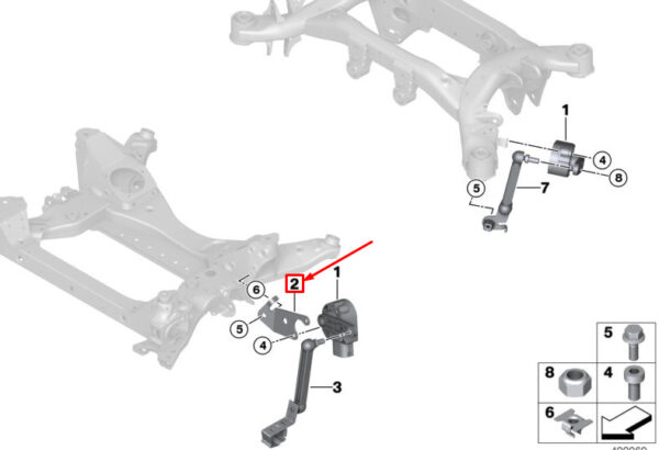 37146872107 - BMW X3 G01 Front Level Sensor Bracket 37146872107 ORIGINAL