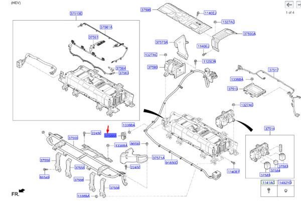 37586G2000 - KIA NIRO MK1 Male Service Plug Assy 37586G2000 ORIGINAL