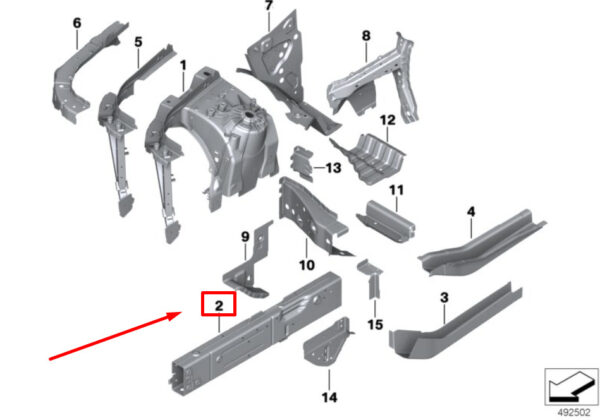 41007417572 - BMW X6G06 Front Right Engine Support 41007417572 7417572 ORIGINAL