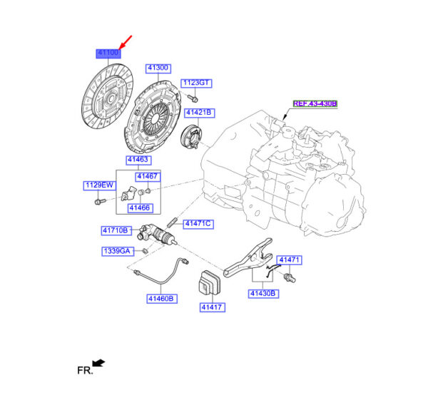 4110026550 - HYUNDAI KONA MK1 Clutch Disc 4110026550 ORIGINAL