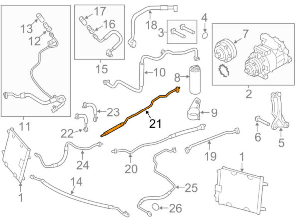 420260740B - AUDI R8 42 A/C Conditioning Pipe Line 420260740B ORIGINAL