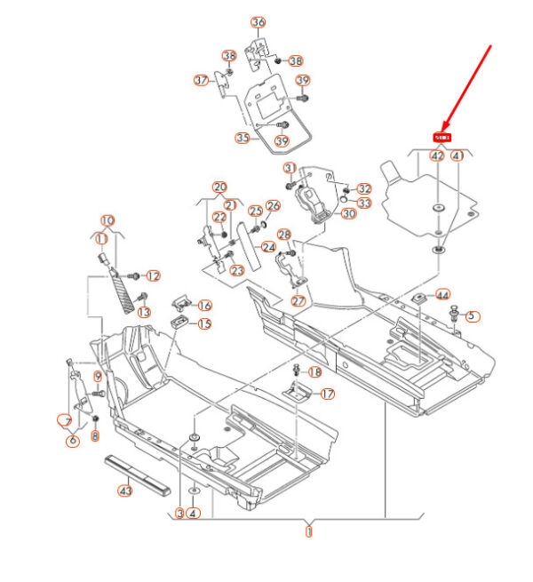 423863691D9AM - NEW AUDI R8 42 FLOOR MAT SET LHD 423863691D9AM ORIGINAL