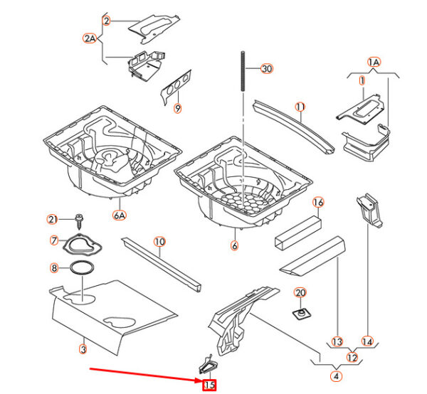 4E0813726B - AUDI A8 4E D3 Rear Right Cover Plate For Cross Member 4E0813726B ORIGINAL
