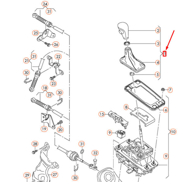 4G1713139DNIJ - NEW AUDI A6 C7 GEAR SELECTOR HANDLE LHD 4G1713139DNIJ ORIGINAL
