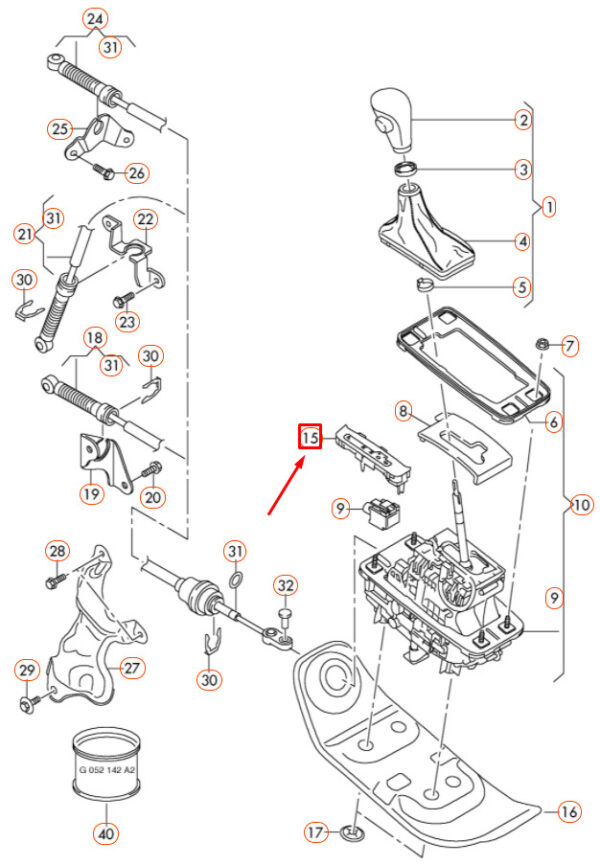 4G1713463A - AUDI A6 4G C7 Automatic Transmission Shift Indicator LHD 4G1713463A ORIGINAL