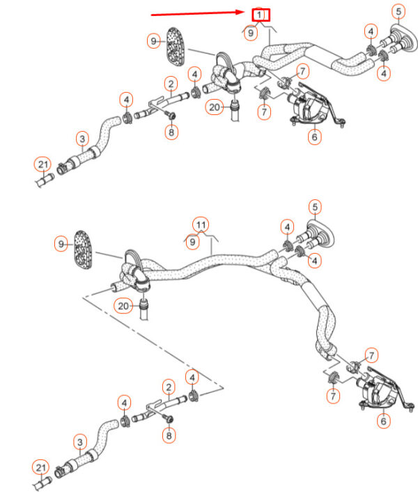 4G1819350AT - NEW AUDI A6 C7 COOLANT HOSE LHD 4G1819350AT