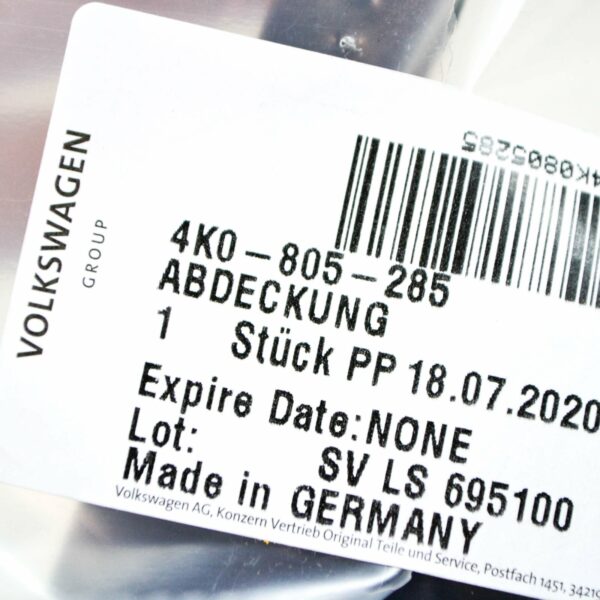 4K0805285 - NEW AUDI A6 C8 AVANT FRONT BONNET HOOD LEFT LOCK COVER 4K0805285 ORIGINAL