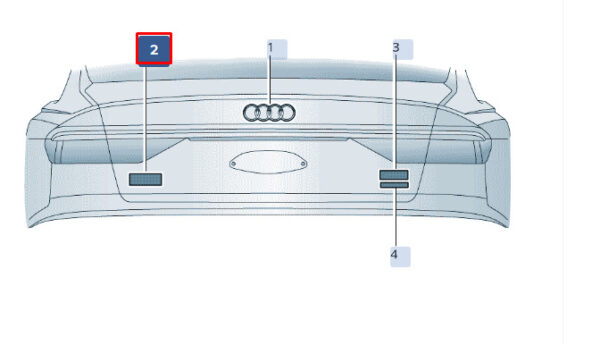 4M8853740AT94 - AUDI RSQ8 4MN Rear Trunk Bootlid Badge 4M8853740AT94 ORIGINAL