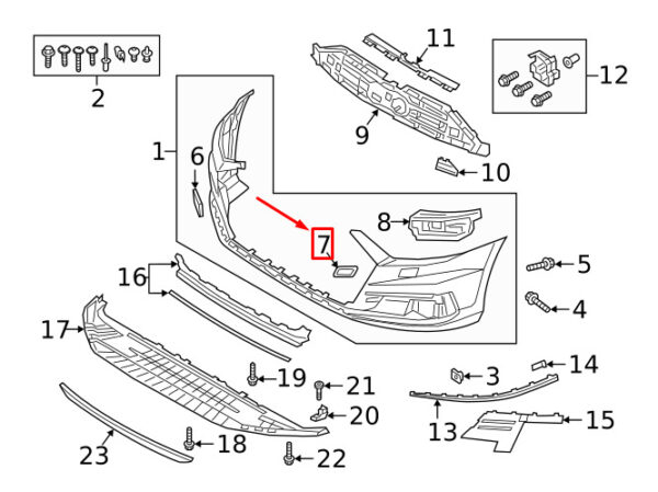 4N0955282 - AUDI A8 4N Front Right Bumper Cover Cap 4N0955282GRU ORIGINAL