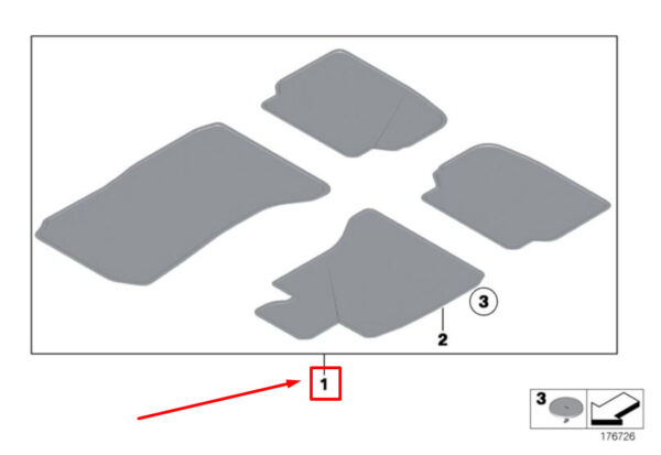 51479172804 - BMW 7 F01, F02 Floor Mat Set 9172804 51479172804 ORIGINAL
