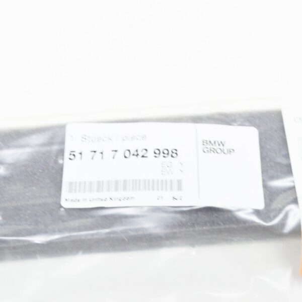 51717042998 - NEW MINI COOPER R50, R53 FRONT PANEL RIGHT GASKET SEAL 51717042998 ORIGINAL