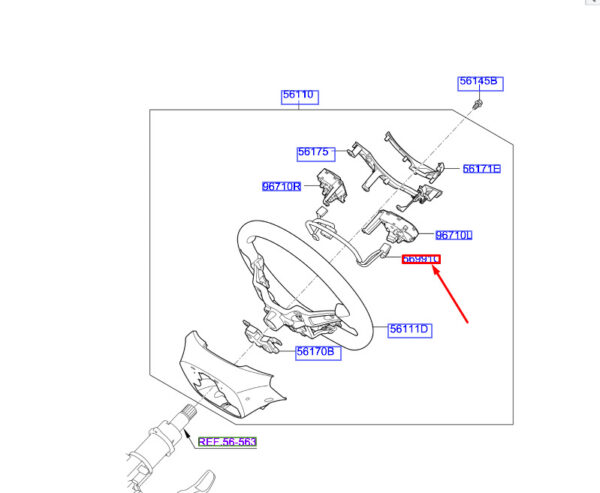56190G5000 - KIA NIRO MK1 Steering Wheel Extension Wire 56190G5000 ORIGINAL