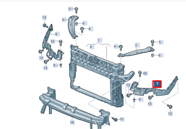 575807889 - NEW SEAT ATECA KH7 LEFT SLAM PANEL GUIDE PIECE 575807889 ORIGINAL