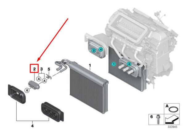 64119291200 - NEW BMW X5 F15, F85 AIR CONDITIONER EXPANSION VALVE 64119291200 9291200 ORIGINAL