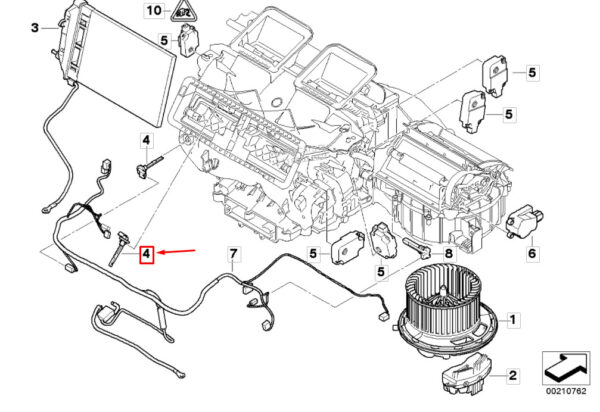 64226915391 - BMW 1 E81 Heater Temperature Sensor 64226915391 ORIGINAL