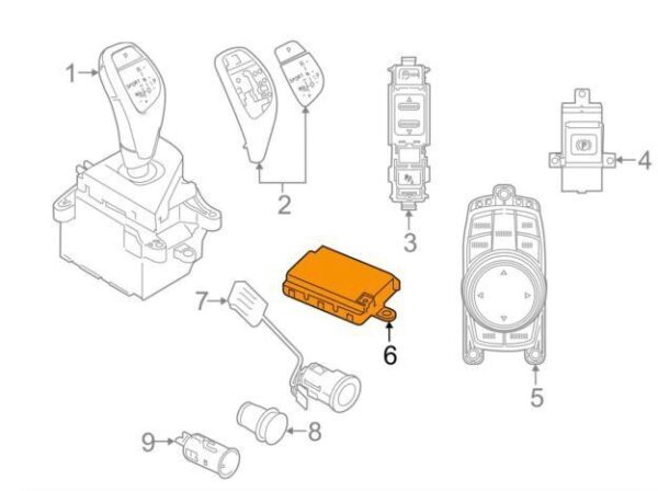 65829371374 - BMW 1 F21 Controller Touch Control Module 65829371374 9371374 ORIGINAL