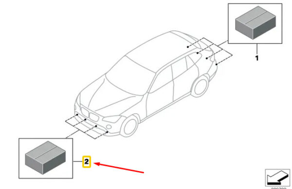 66202162441 - BMW X1 E84 Front Park Distance Control Upgr. Kit 2162441 66202162441 ORIGINAL