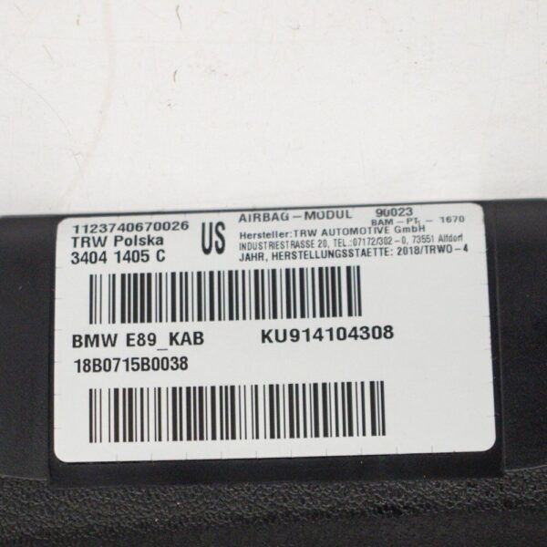 72129141043 - BMW Z4 E89 Knee Air SRS Bag 72129141043 9141043 ORIGINAL LHD