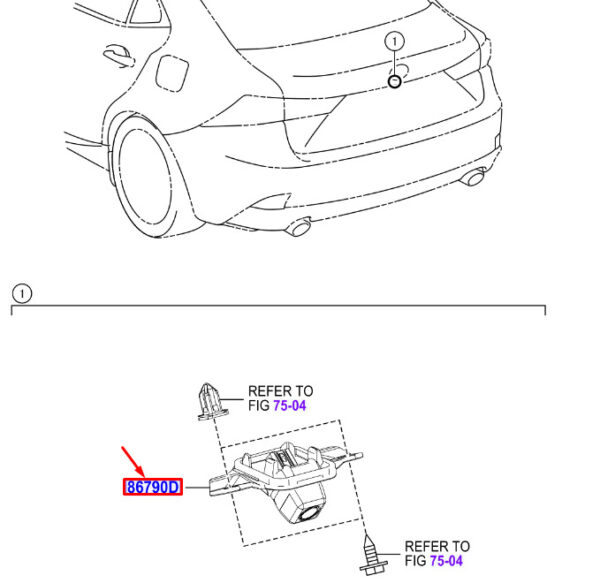 8679053031 - LEXUS IS MK3 Rear View Camera 8679053031 ORIGINAL