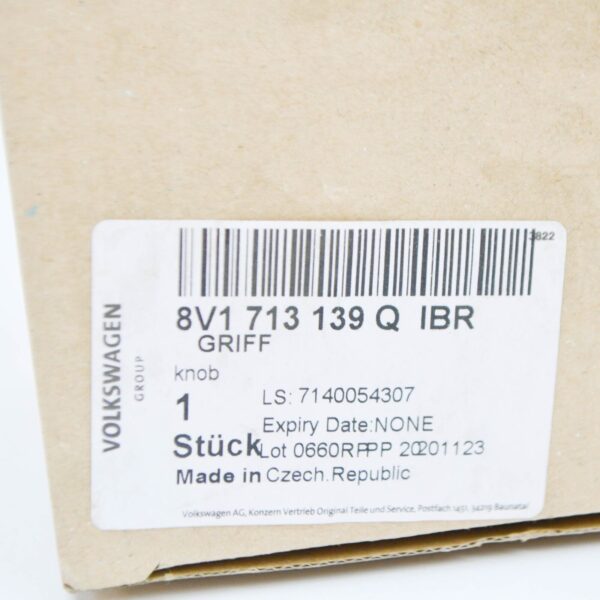 8V1713139QIBR - NEW AUDI A3 8V LEATHER GEAR SHIFT KNOB S TRONIC LHD 8V1713139QIBR ORIGINAL