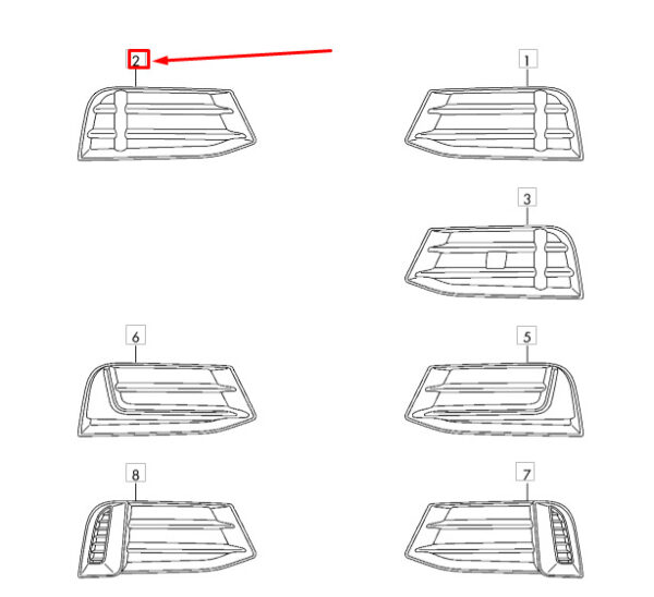 8V5807682M9B9 - NEW AUDI A3 8V FRONT BUMPER RIGHT AIR GUIDE GRILLE 8V5807682M9B9