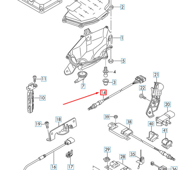 8W0906265D - NEW AUDI A4 8W B9 LAMBDA PROBE SENSOR 8W0906265D ORIGINAL