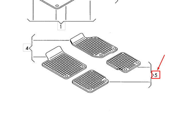 8W7061511041 - AUDI A5 8W6 Rear Floor Mat Set 8W7061511041 ORIGINAL