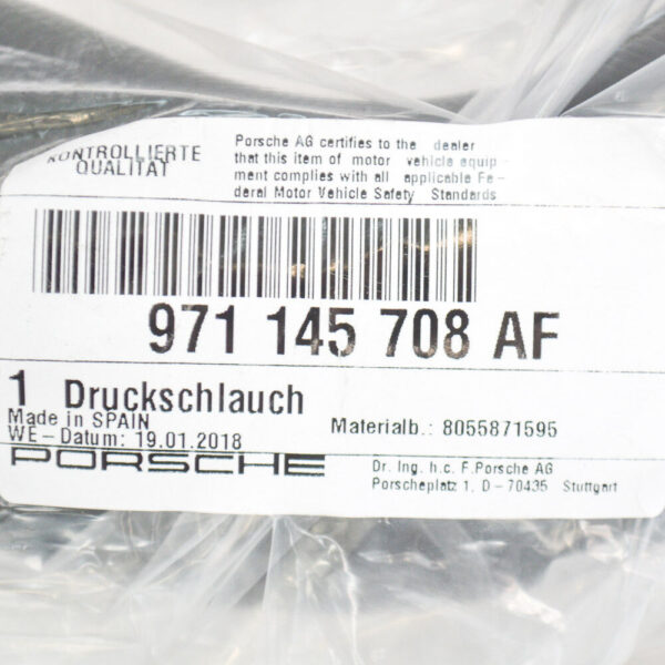 971145708AF - NEW PORSCHE PANAMERA 971 2.9I 324KW PRESURE HOSE PIPE 971145708AF ORIGINAL