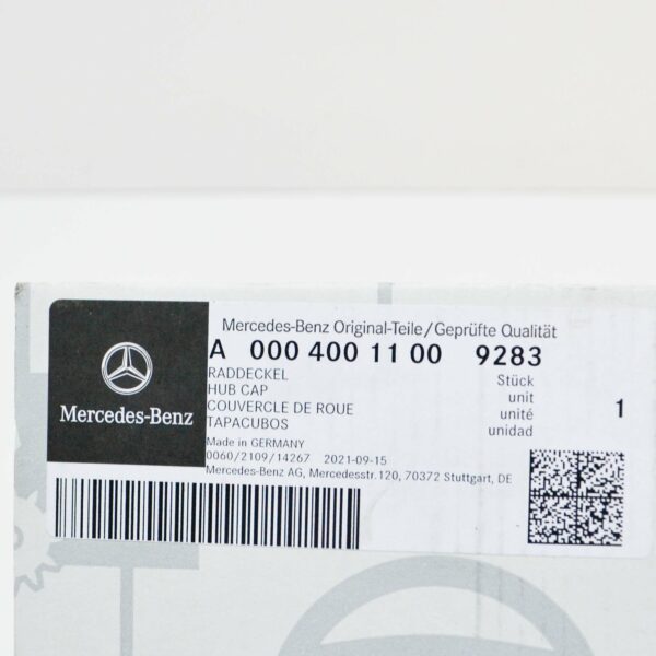 A00040011009283 - NEW MERCEDES-BENZ C W205 WHEEL HUB COVER CAP A00040011009283 ORIGINAL