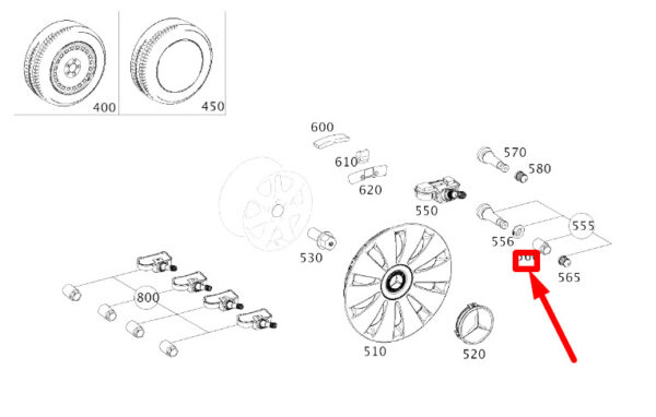 A0004015904 - MERCEDES-BENZ CLA C117 Wheel Tire Valve Nut A0004015904 ORIGINAL