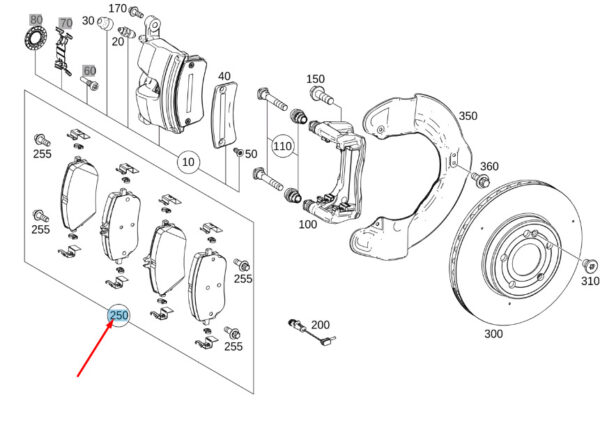 A0004206902 - MERCEDES-BENZ CLA C118 Front Wheel Brake Pad Set A0004206902 ORIGINAL
