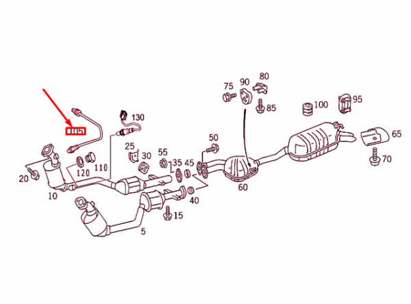 A0005407617 - NEW MERCEDES-BENZ SL R129 OXYGEN SENSOR A0005407617 ORIGINAL