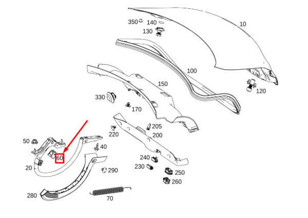 A0007500400 - MERCEDES-BENZ CLA C118 Raar Hinge Bracket Stop Buffer A0007500400 ORIGINAL