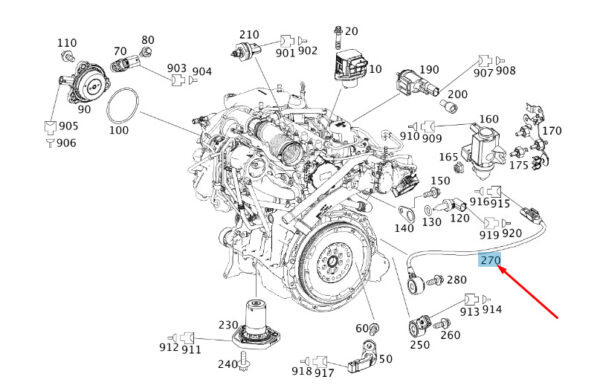 A0009056602 - MERCEDES-BENZ E W213 Knock Sensor A0009056602 ORIGINAL