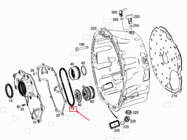 A0009932378 - MERCEDES-BENZ GL X166 Engine Tooth Chain A0009932378 ORIGINAL