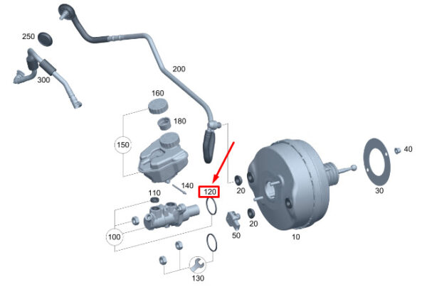 A0014313160 - MERCEDES-BENZ C S206 Master Brake Cylinder O-Ring A0014313160 ORIGINAL