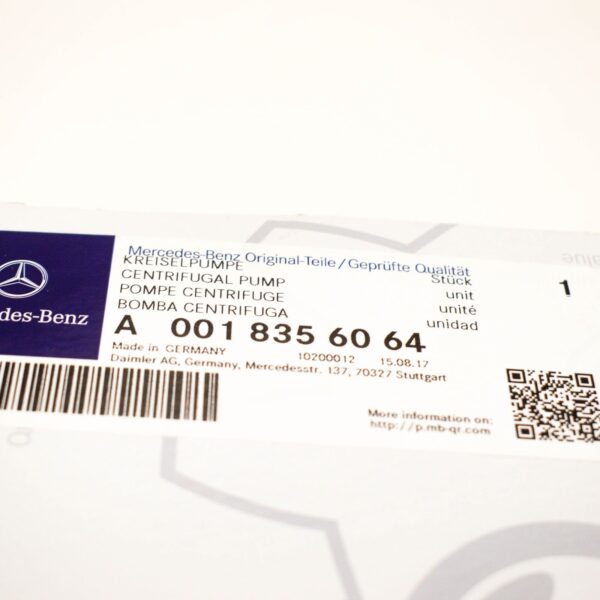 A0018356064 - NEW MERCEDES-BENZ M-CLASS W163 AUXILIARY WATER PUMP A0018356064 ORIGINAL