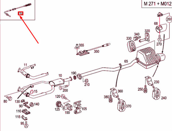 A0035427318 - NEW MERCEDES-BENZ C W203 LAMBDA PROBE OXYGEN SENSOR A0035427318 ORIGINAL