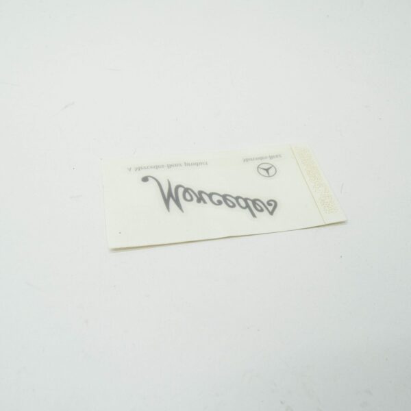 A0045847438 - NEW MERCEDES-BENZ E W211 B-PILLAR NEAR MODEL PLATE STICKER A0045847438 ORIGINAL