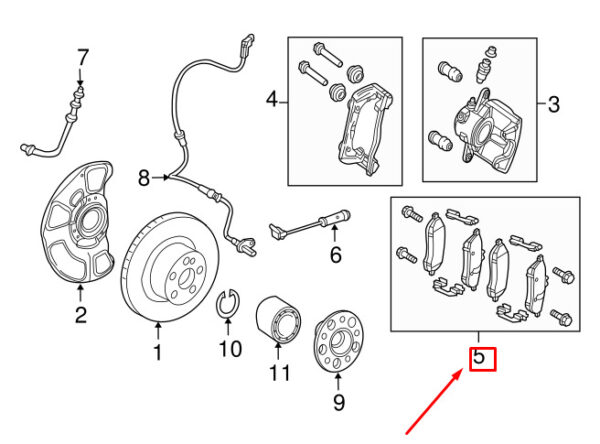 A007420752064 - MERCEDES-BENZ SLK R172 Front Brake Pad Set A007420752064 ORIGINAL