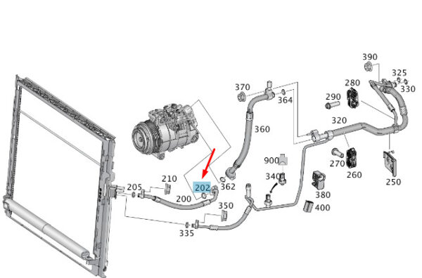 A0139974145 - MERCEDES-BENZ GL X166 Refrigerant Compressor Seal Ring A0139974145 ORIGINAL