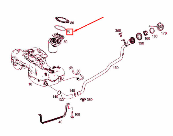 A0259971845 - NEW MERCEDES-BENZ CLA C117 FUEL SENDER SEAL O-RING A0259971845 ORIGINAL