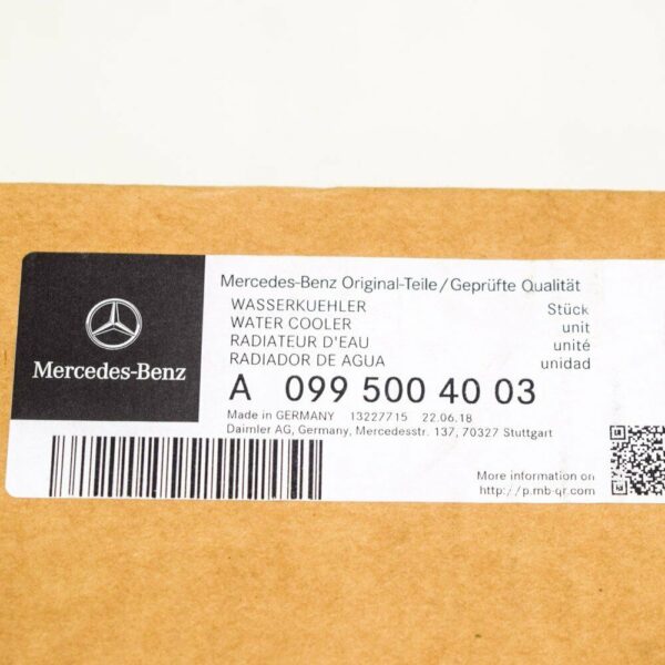 A0995004003 - NEW MERCEDES-BENZ S ADDITIONAL WATER COOLER RADIATOR W222 S63 AMG A0995004003